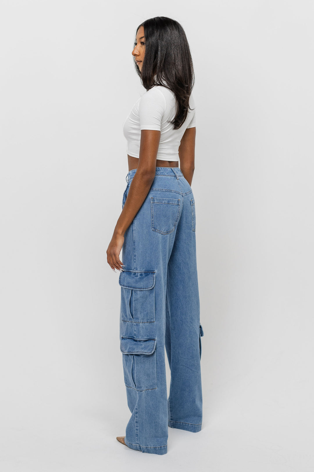 【MUCENT】 CARLET WIDE CARGO DENIM PANTS / 追跡付 CARLET WIDE CARGO DENIM PANTS (2COLOR) | ファッション通販